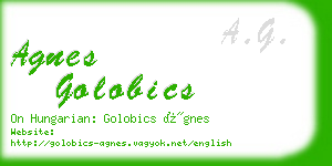 agnes golobics business card